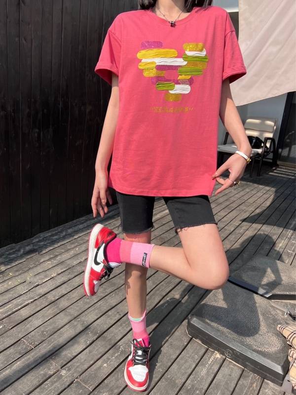 彩点钻短袖圆领T恤,女装T恤,艾涵o