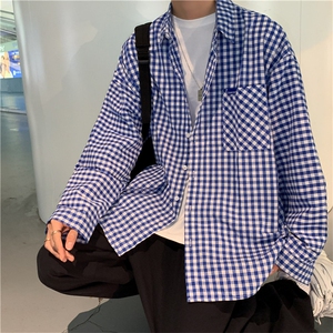 长袖衬衫男港风日系外套C02P33图片