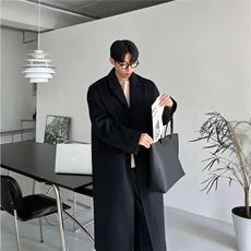 冬季新品毛呢大衣中长款休闲韩版过膝男风衣外套A430-24028P128，男装风衣，电商A430（原星座702）