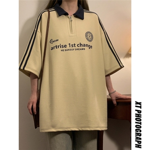 主推款！夏装新品Polo衫短袖美式设计感翻领T恤衫男7829-P48图片