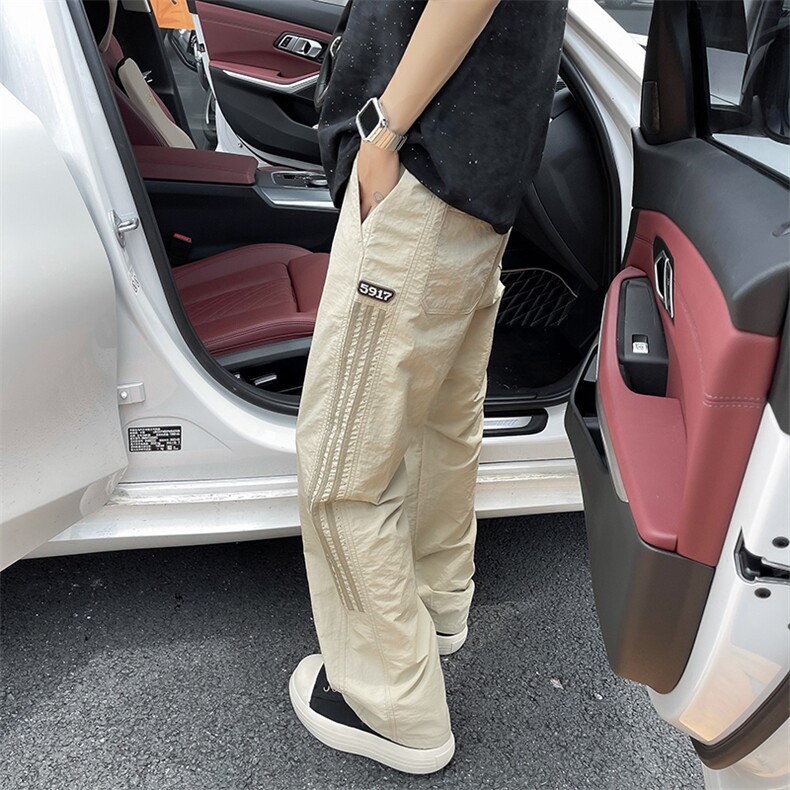 休闲裤男士韩版潮流高街帅百搭拼色2024夏季新款ins长裤K5391-P37,男装休闲裤,星座412-2