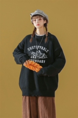 中性风秋/冬潮流时尚印花百搭保暖圆领宽松套头毛衣M1026P50控68，男装针织衫/毛衣，A247A