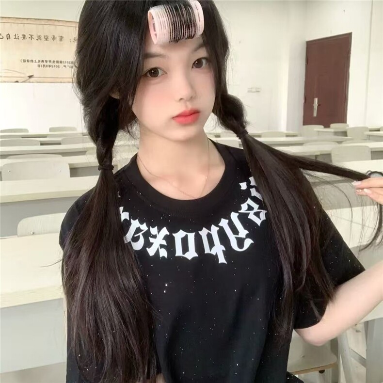 1506-1/T311/P33.9美式满天星重磅复古纯棉夏季百搭短袖T恤男图片