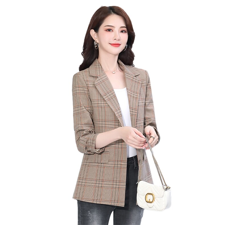 2021春秋季新款优雅气质两粒扣小西装,女装西装,阿菲诺依