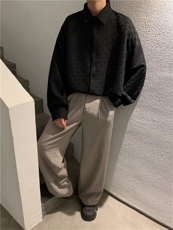 2025秋装新款港风休闲长袖宽松衬衫外套男女情侣A338-1YC01P50，男装衬衫，电商D325