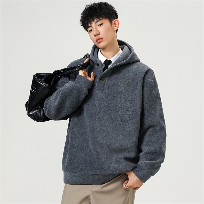 重磅加厚摇粒绒半开衫带帽卫衣W870-P57,男装卫衣,星座210-1