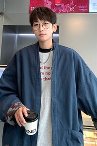 8XL-M 特大码夹克男新中式道袍双面穿风夹克外套男JK1308P118图片