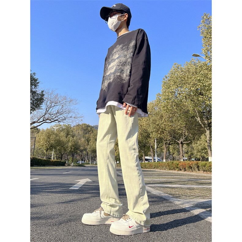 现货春款微喇复古弹力牛仔裤715-6-BK01P50（S-5XL）,男装牛仔裤,星座715-6
