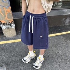 美式运动短裤男生夏季重磅印花情侣百搭潮牌大码宽松直筒五分中裤，男装休闲裤，电商A022