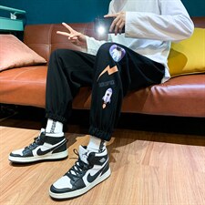 港风潮流秋季潮牌ins大码宽松束脚抽绳休闲时尚裤子A161-G230-P35，男装休闲裤，电商A161-2