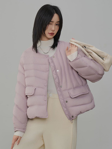 现货2025年冬季新款90白鸭绒休闲风冬季羽绒服女短款图片