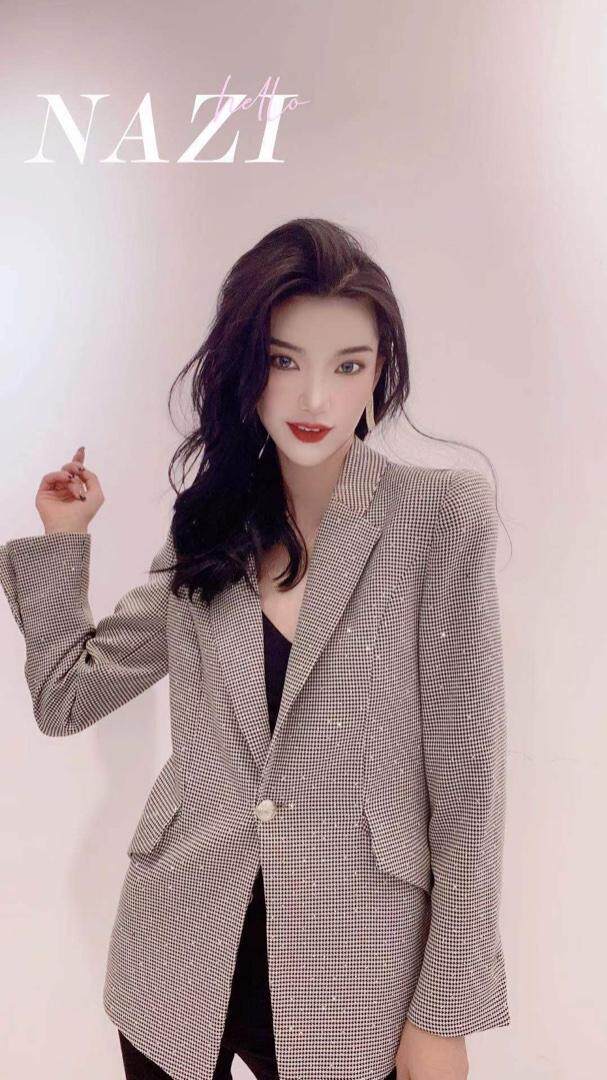 定制面料高温烫钻，女装，NAZI