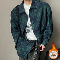 秋季新款格子衬衣男女宽松休闲百搭上衣C2167-特P32/CJ9735-特P40，男装衬衫，电商A007