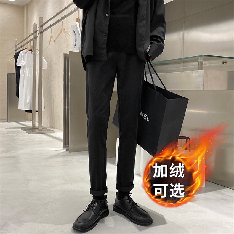 特价走量秋冬轻熟风男直筒加绒休闲裤1412-1/9986/P48,男装休闲裤,星座1412-1