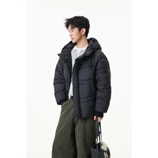 90%绒新标有报告连帽韩版宽松羽绒服上衣Y986/P350现货，男装羽绒服，星座202