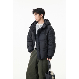 90%绒新标有报告连帽韩版宽松羽绒服上衣Y986/P350 现货图片