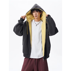 美式连帽外套男女秋冬2025新款宽松流行卫衣开衫上衣WYD81P54，女装短外套，星座1013-5