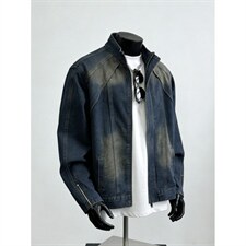 1506/QJK86250/P75美式复古解构水洗做旧黄泥染拼接宽松夹克潮，男装夹克，星座1506