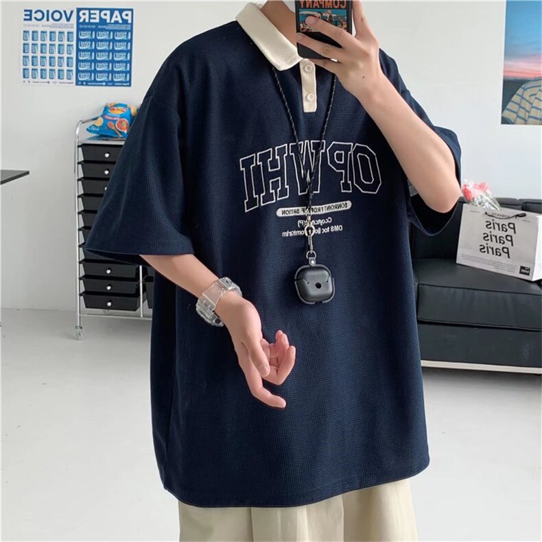 夏季潮男士短袖t恤男潮流上衣情侣半袖体恤POLO衫T5554P30图片
