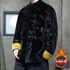 现货 24新中式丝绒竹叶压花高级感棉服MY9913-P130控189图片
