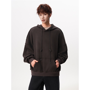 6XL-M 美式基础百搭设计感小众宽松连帽卫衣男 WY52-P60图片