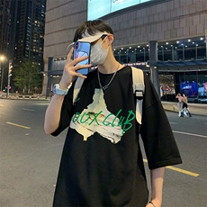 2025夏季港风oversize休闲宽松T恤B266-DX09-P30，男装T恤，星座B257-1