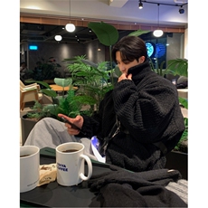 翻领灯芯绒宽松棉服男士秋季新款重工加厚高克重毛绒短款夹克外套，男装夹克，星座710