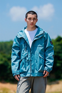 春秋户外冲锋衣男女同款防风防水连帽工装外套登山服夹克2481-P75图片