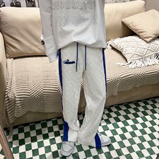 抖音品质2022春装男女情侣棋盘格休闲直筒裤B221-LK22003-P75控98，男装休闲裤，电商B221