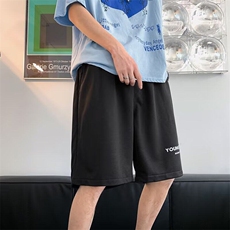 2025新款潮流透气宽松休闲中裤子纯色运动五分裤男DK919，男装休闲裤，星座1108-1