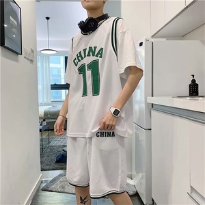 主推夏季运动套装男士短袖短裤新款休闲两件套帅气潮流tz0303-P36图片