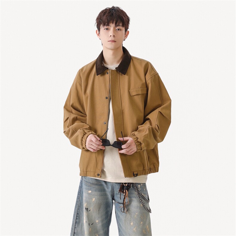 美式复古翻领外套男士秋季新款休闲高端行政夹克JK02560-P85,男装夹克,星座308B-2