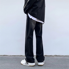 B221美式ins高街小众纯色百搭微喇牛仔裤LK22087-P55控78，男装牛仔裤，电商B221