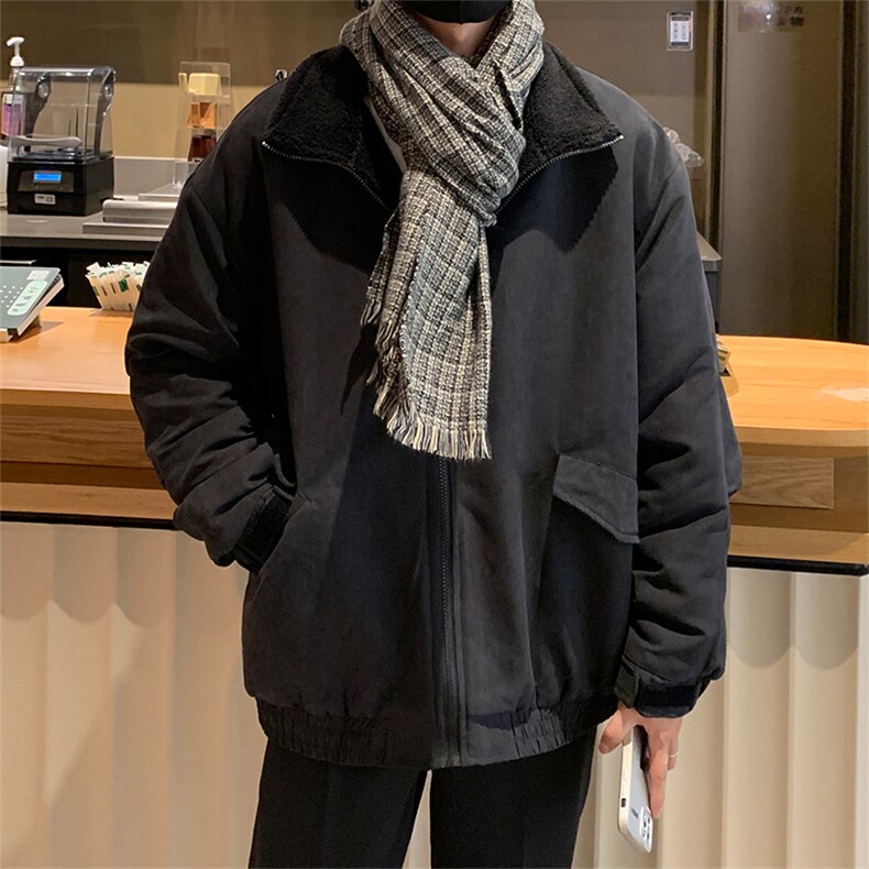双面穿棉衣D2220-TP115控158可二开两穿冬季加绒宽松外套男,男装棉衣,电商A102-1