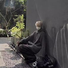 美式复古拉链连帽开衫毛衣男女春秋慵懒风休闲针织衫MYL108，男装针织衫/毛衣，星座208-5
