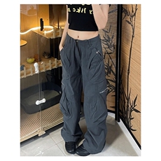 美式复古高级感阔腿工装裤男女秋装新款宽松直筒裤LXK8101-p83，男装工装外套，星座1008