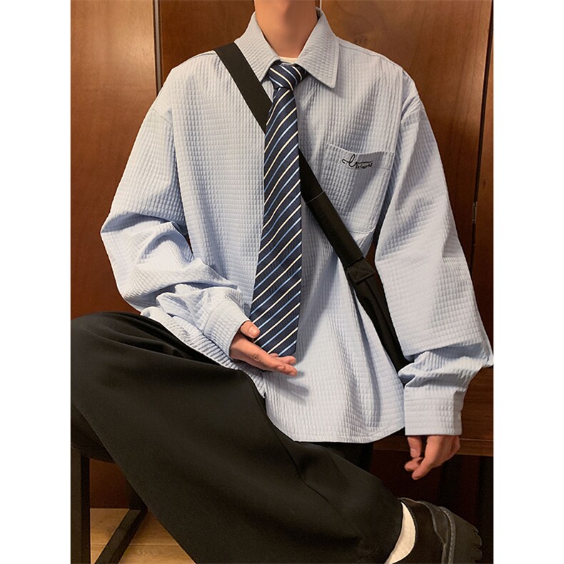现货新款高克重高品质刺绣衬衫DSA059-CS7841-P50控78,男装衬衫,电商A059