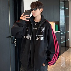美式卫衣外套男初秋2024秋冬新款宽松春秋翻领开衫WY73/P50，女装短外套，星座506