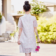 镂空蕾丝小香风连衣裙女2024新款夏季法式高级感小个子气质名媛，女装连衣裙，依路服饰