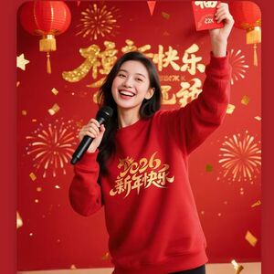 1506A/G马年限定150/P33.9美式圆领纯色卫衣男潮流潮情侣图片