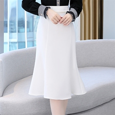 早秋连衣裙女2022新款时尚高级感职业气质女神范鱼尾裙，女装半身裙，卡杰菲