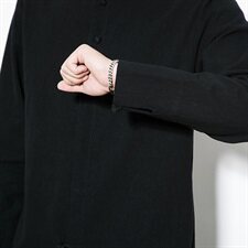 2021春秋季新款男装风大码盘扣衬衣唐装棉麻衬衫C02白墙，男装衬衫，电商B277(原6028)