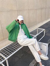 时装复合彩色开衫卫衣外套，女装卫衣/绒衫，百变诱惑(6F)