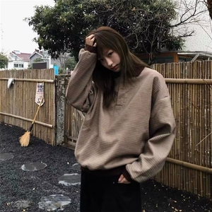 T87-P55 翻领男卫衣秋冬季美式高端2025新款春秋长袖打底衫套头图片
