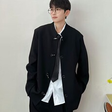 制服男女诘襟校服新中式男装中山装春秋演出服套装立领西装XZ202，男装西服，星座1116A（原606A-3）