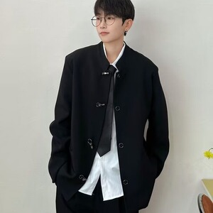 制服男女诘襟校服新中式男装中山装春秋演出服套装立领西装 XZ202图片