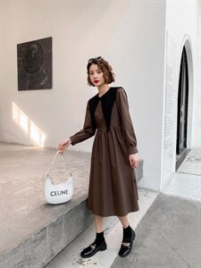 【现货】秋季新品 英伦风连衣裙图片