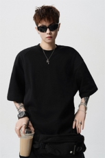 T10129-特批30控58曼巴棉撞色拼接短袖大码T恤夏季薄款垂感短袖，男装T恤，电商A059