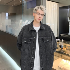 得物二开大货男女百搭牛仔夹克大码宽松休闲牛仔外套JK778-P60，男装工装外套，星座1103-3