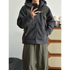 摇粒绒连帽拉链卫衣外套1302-GS02-P55成分100聚酯纤维，女装短外套，星座1302